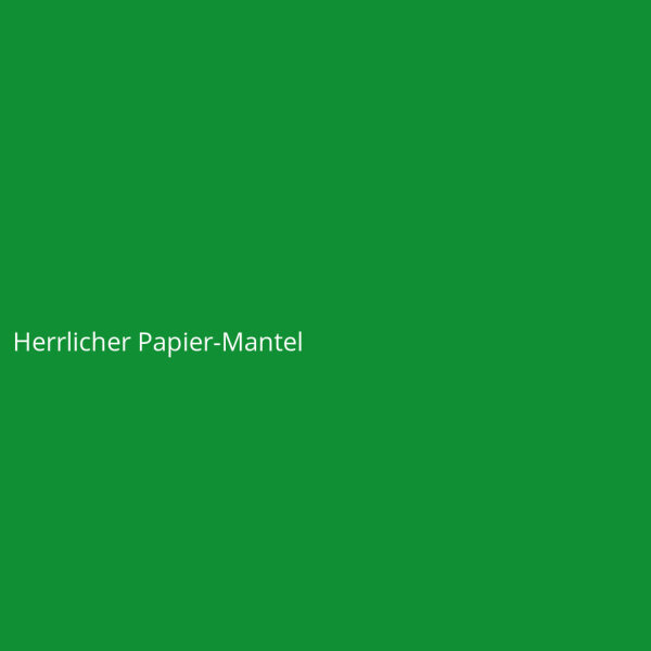 Herrlicher Papier-Mantel